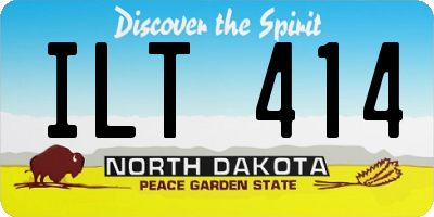 ND license plate ILT414