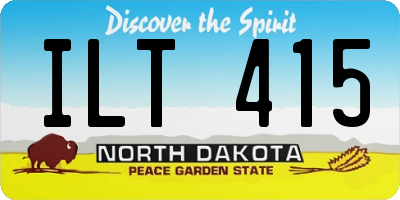 ND license plate ILT415