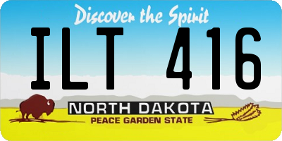 ND license plate ILT416