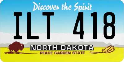 ND license plate ILT418