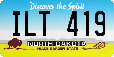 ND license plate ILT419