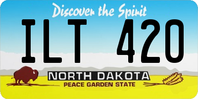 ND license plate ILT420