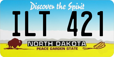 ND license plate ILT421