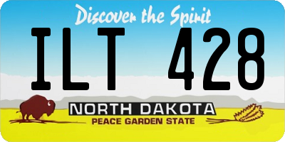 ND license plate ILT428