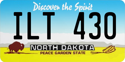 ND license plate ILT430