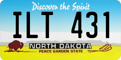 ND license plate ILT431