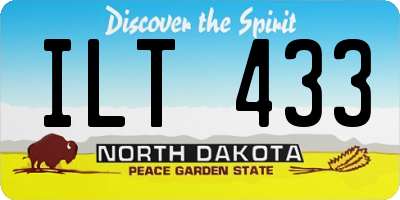 ND license plate ILT433