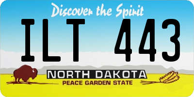 ND license plate ILT443