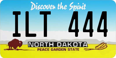 ND license plate ILT444