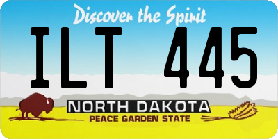 ND license plate ILT445