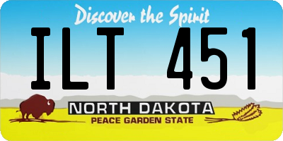 ND license plate ILT451