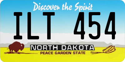 ND license plate ILT454
