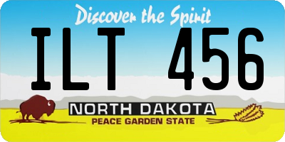 ND license plate ILT456