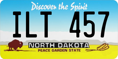 ND license plate ILT457