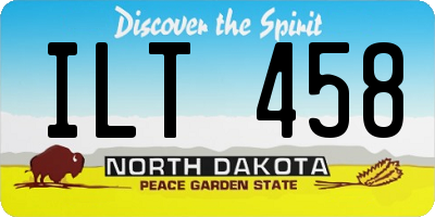 ND license plate ILT458