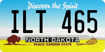 ND license plate ILT465