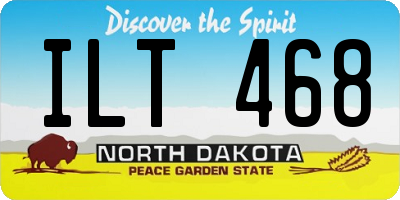 ND license plate ILT468