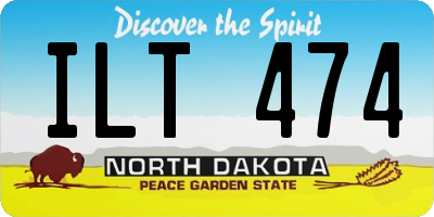 ND license plate ILT474