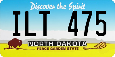 ND license plate ILT475