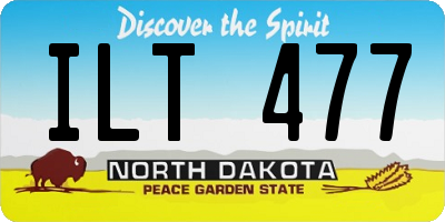 ND license plate ILT477