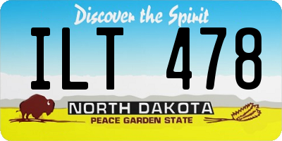 ND license plate ILT478