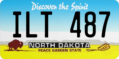 ND license plate ILT487