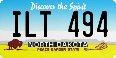 ND license plate ILT494