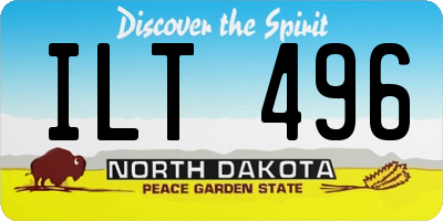 ND license plate ILT496