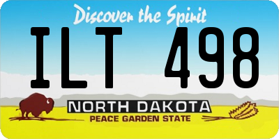 ND license plate ILT498