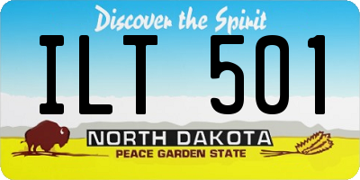 ND license plate ILT501
