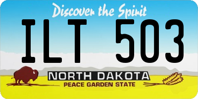 ND license plate ILT503