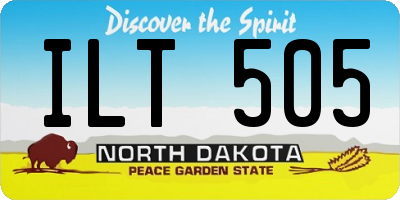 ND license plate ILT505