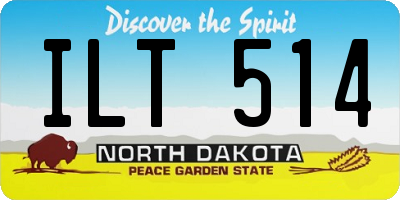 ND license plate ILT514