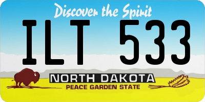ND license plate ILT533