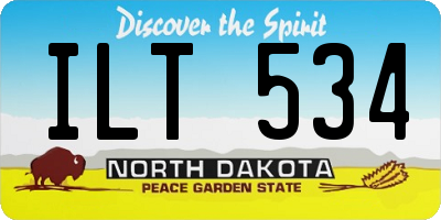 ND license plate ILT534