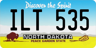 ND license plate ILT535