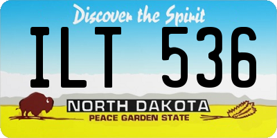 ND license plate ILT536