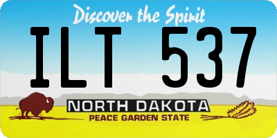 ND license plate ILT537