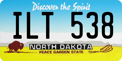 ND license plate ILT538