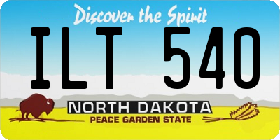 ND license plate ILT540