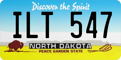 ND license plate ILT547