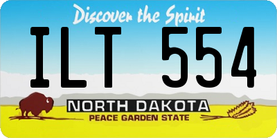 ND license plate ILT554