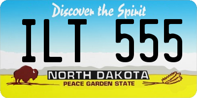 ND license plate ILT555