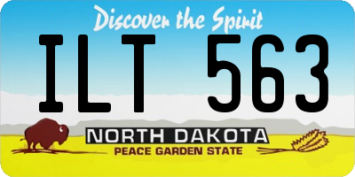 ND license plate ILT563