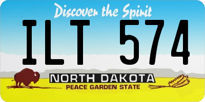ND license plate ILT574