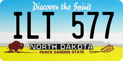 ND license plate ILT577