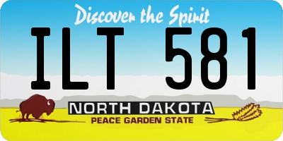 ND license plate ILT581