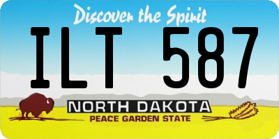 ND license plate ILT587