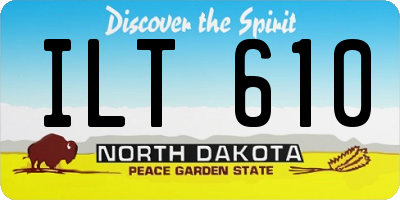 ND license plate ILT610