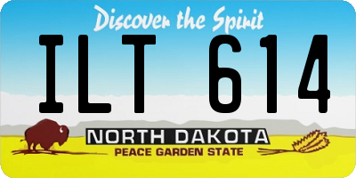 ND license plate ILT614